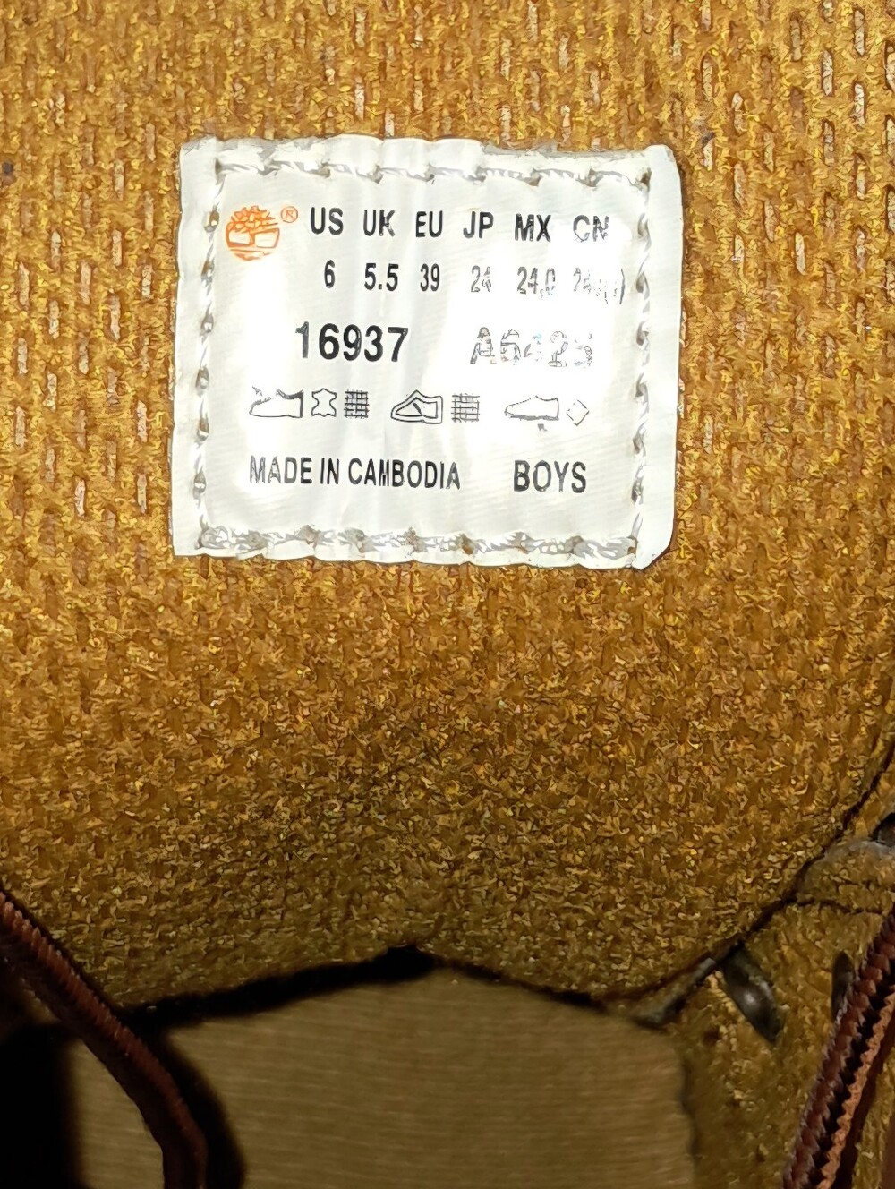 Timberland Boys Field Boot Brown Green Boot Size 6 - Picture 7 of 7